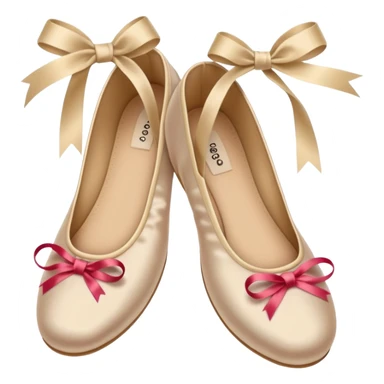 Beige silk ballerina shoes sticker