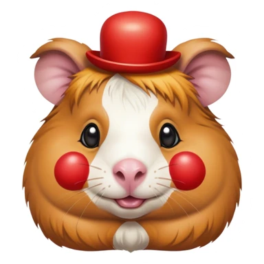 Guinea pig with clown makeup  sticker