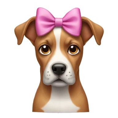 dog with a bow on its head sticker