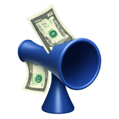 Sales dark blue funnel money sticker