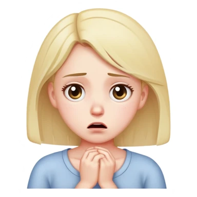 Girl with stomach ache sticker