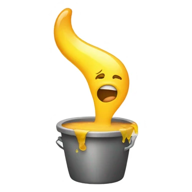 Yellow smiling emoji vomiting honey sticker