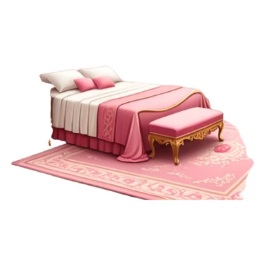 Reddish-pinkish and gold and white romantic vintage aesthetic room sticker