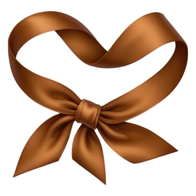 brown ribbon, simple and clear sticker