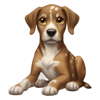 brown fawn and white Catahoula leopard dog sticker