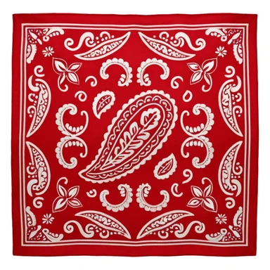 Red paisley bandana, bandana sticker