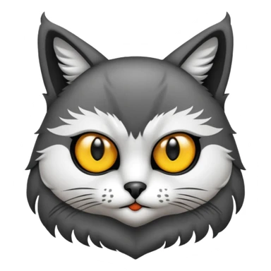 crea un gato con alas de búho sticker