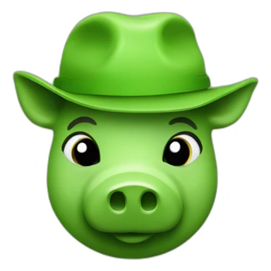 green trader piggy sticker