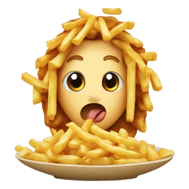 Poutin qui mange une poutine sticker