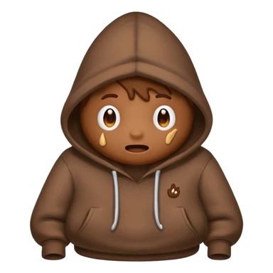Poop wearing a hoodie sticker