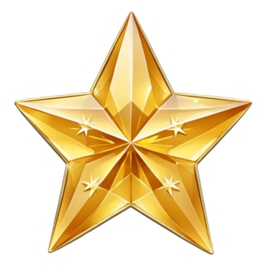 carved crystal star a shining "$" symbol sticker