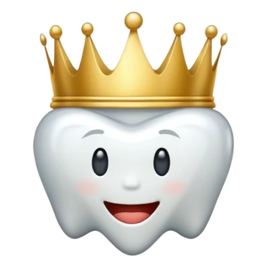 diente con una corona dorada sticker