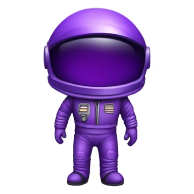 Purple disco spaceman sticker