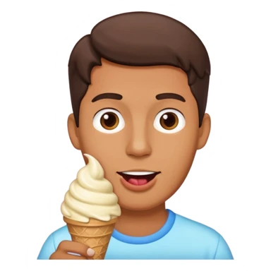 Uomo che mangia il gelato sticker