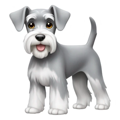 Miniature schnauzer grey and white  sticker