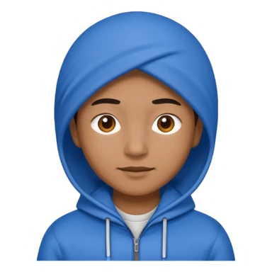 a crip wearing blue sticker