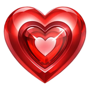 Red crystal with a red glow coming from its center. In the center of the crystal a $ sticker