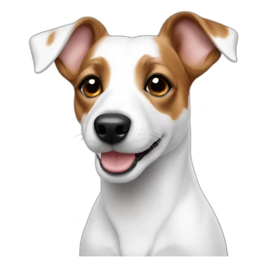 Jack Russell terrier fully white sticker