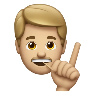 man with toothpick arms sticker