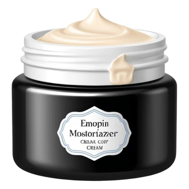 body moisturizer cream pot with label sticker