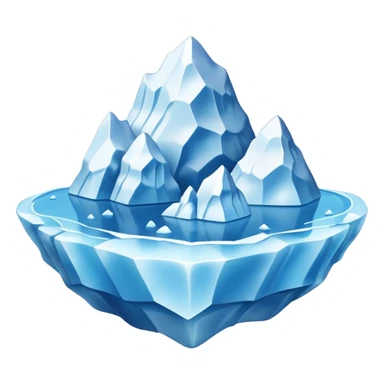 A 3D iceberg in Apple emoji style
 sticker