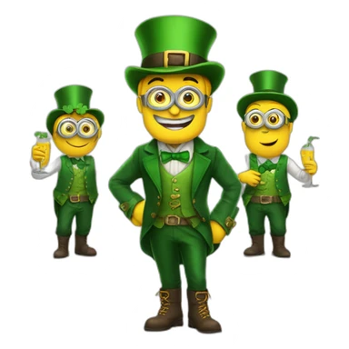 Leprechaun avec minions sticker