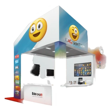 B2B Stand in an expo show sticker