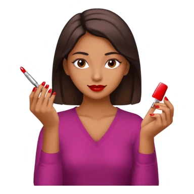 carita pintandose las uñas sticker