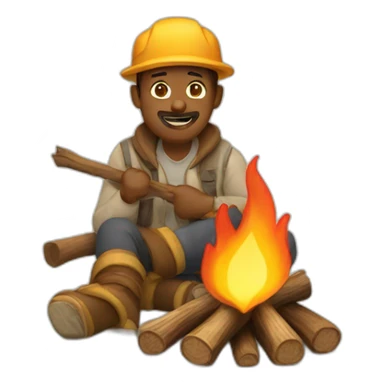 campfire man sticker