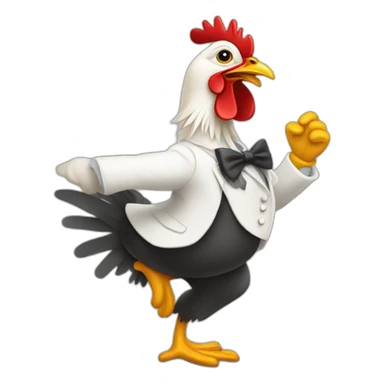 Poule qui danse le jazz sticker