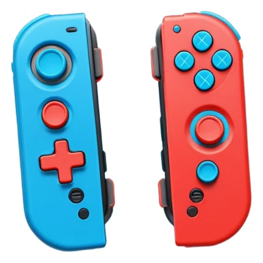 A pair of Nintendo Joy-Cons (Neon Red and Neon Blue) sticker