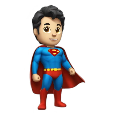 Gato Superman 3D sticker