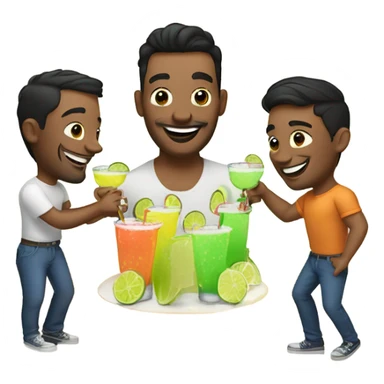 Gay men drinking margaritas  sticker