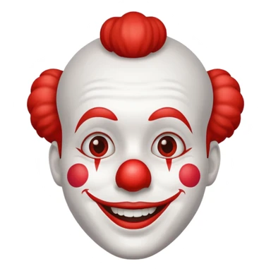 a person wearing a clown nose sticker