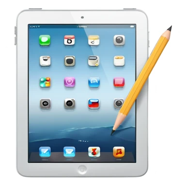 ipad and pencil sticker