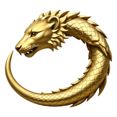 Elder Scrolls Online Lioneating its tail Ouroboro sticker