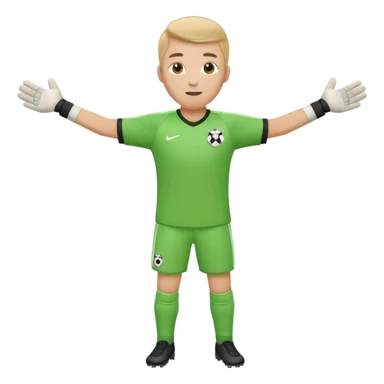 soccer goalkeeper full body arms out wide sticker