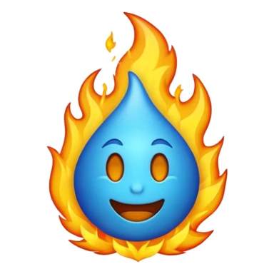 Emoji de fuego azul sticker