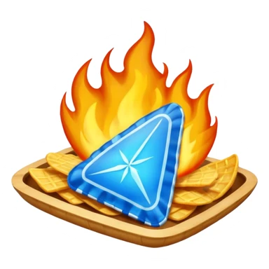 Chips blue names fire sticker