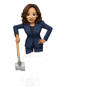 Kamala Harris digging  sticker