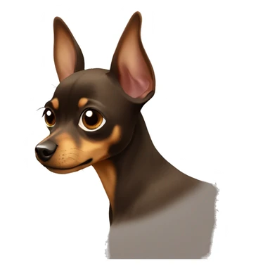 russian-toy-terrier-with-dark-brown-head-with-light-brown-muzzle sticker