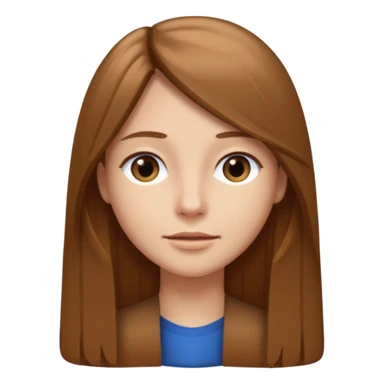 I capelli devono essere lunghi lisci castano chiaro  sticker