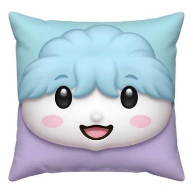 pillow pastel colors without faces sticker
