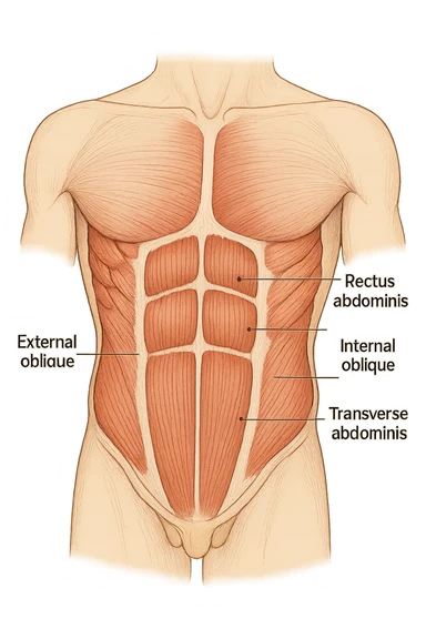 muscoli del core (addominali) sticker