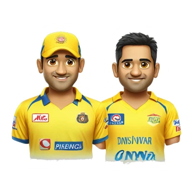 Ms dhoni in csk jersey  sticker