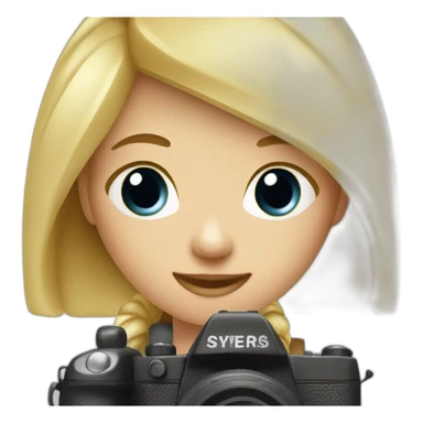 Blond girl Photographer sticker