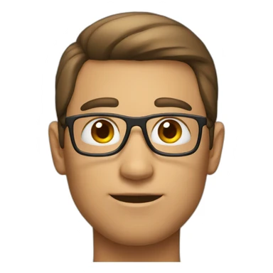 A man with a bi color head sticker