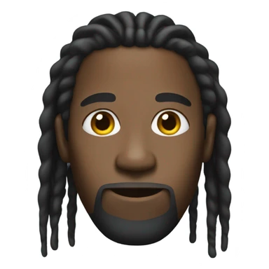 black man with dreadlocks no mustache  sticker
