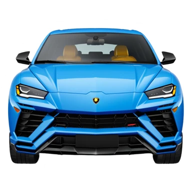 lamborghini urus de face bleu sticker