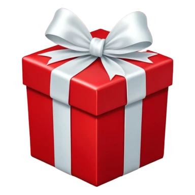 a red gift with a white bow that opens and red hearts fly out of it sticker